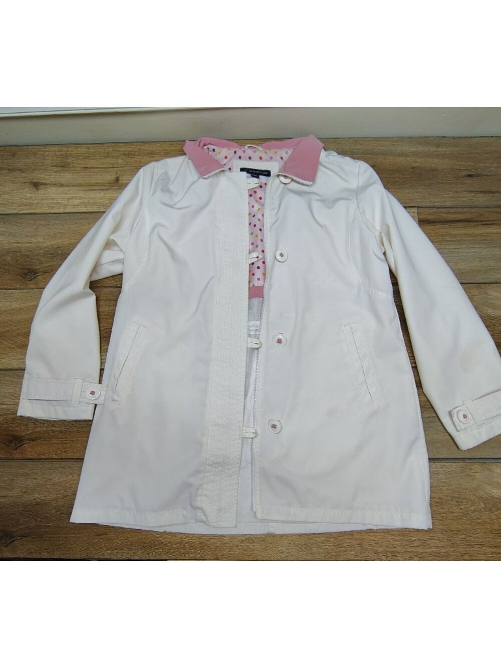 Weather Tamer Pink Rain Jacket Lightweight Button Front Coat Women's XL